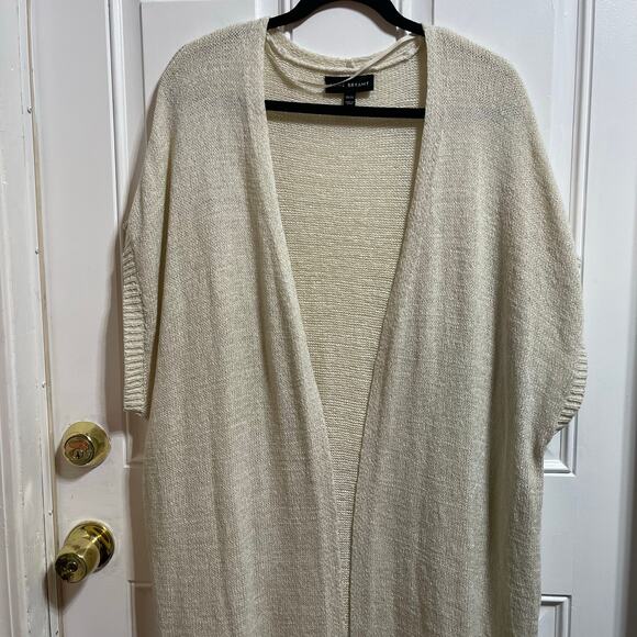 Lane Bryant Knit Open Front Longline Kimono Short Sleeve Cardigan Women 26/28 - Picture 3 of 7